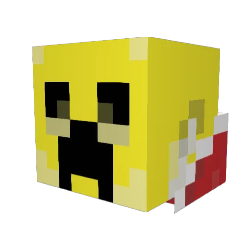 daBOMB135 Minecraft avatar head, 3D render