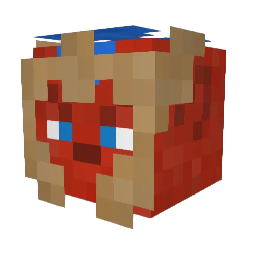 daBOSS41 Minecraft avatar head, 3D render