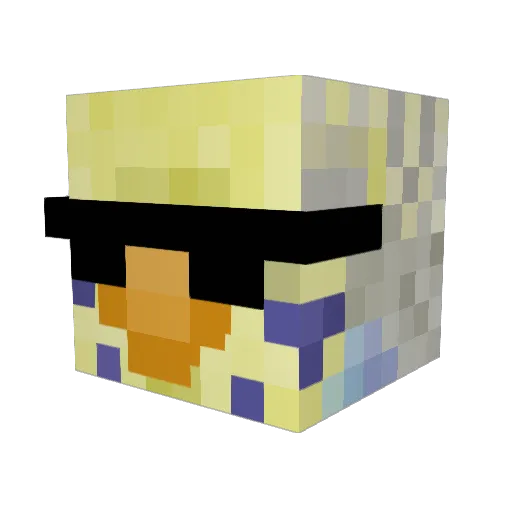 daBigBirdd Minecraft avatar head, 3D render