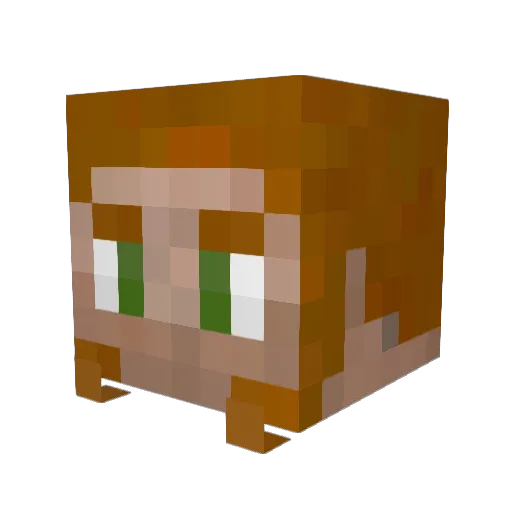 daBoulder Minecraft avatar head, 3D render