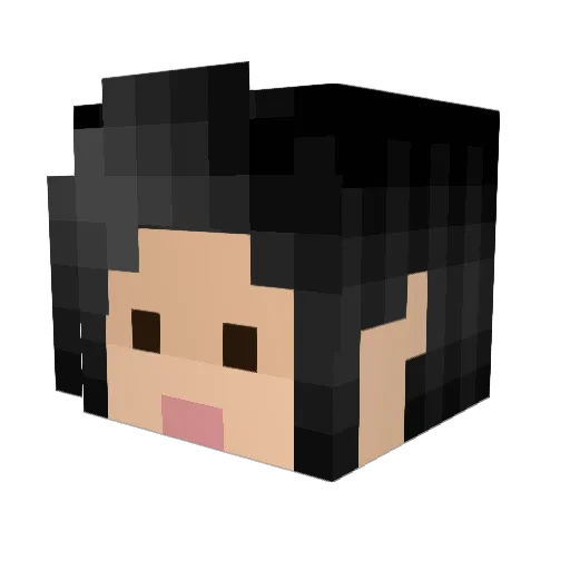 daDerpyFox Minecraft avatar head, 3D render