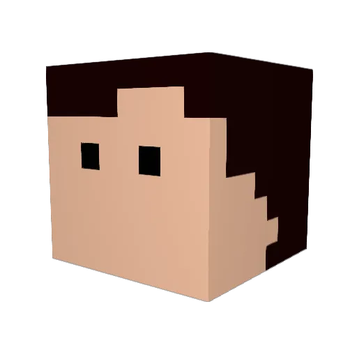 daDuke123 Minecraft avatar head, 3D render