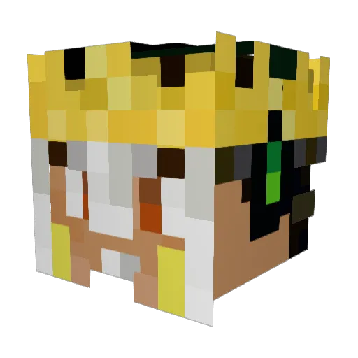 daMaidazx Minecraft avatar head, 3D render