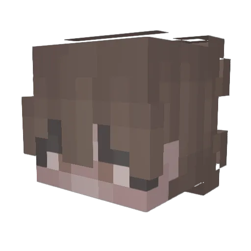 daNnyJ Minecraft avatar head, 3D render