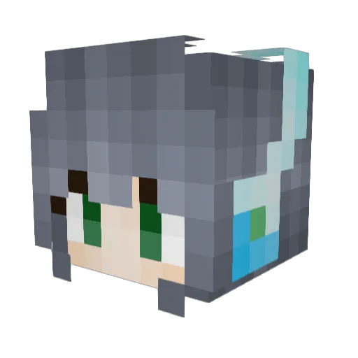 da_BOSSer Minecraft avatar head, 3D render