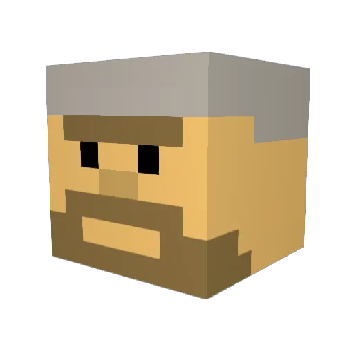 da_Kai Minecraft avatar head, 3D render