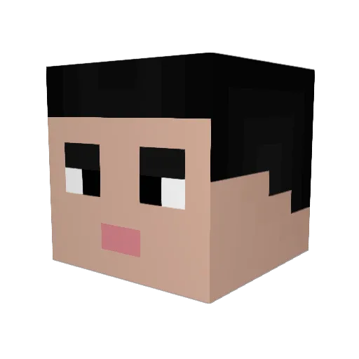 da__wen Minecraft avatar head, 3D render