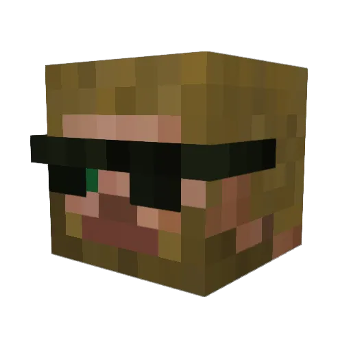 da_bambus Minecraft avatar head, 3D render