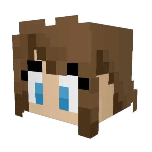 da_bung Minecraft avatar head, 3D render