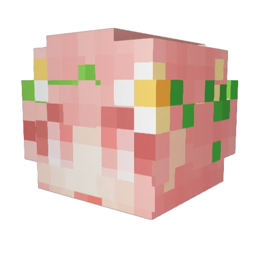 da_eun Minecraft avatar head, 3D render