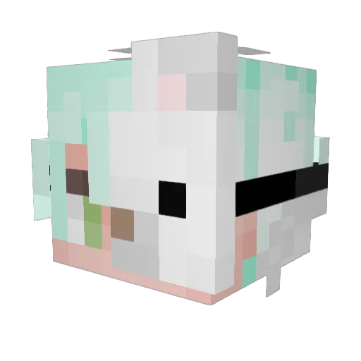 da_fak Minecraft avatar head, 3D render