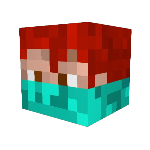 da_ginger999 Minecraft avatar head, 3D render