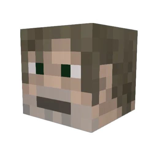da_mickey Minecraft avatar head, 3D render