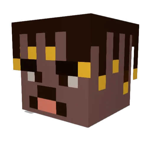 da_nga Minecraft avatar head, 3D render