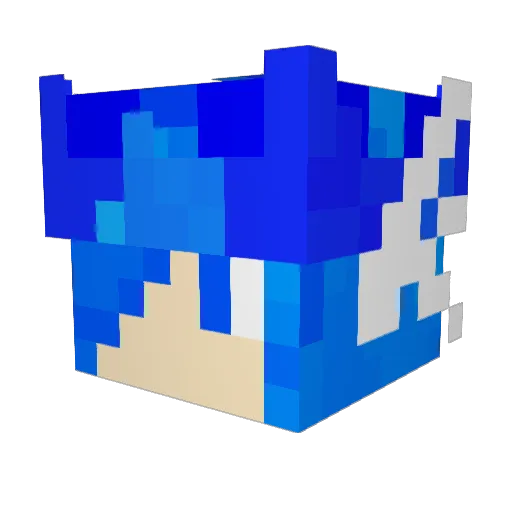 da_qi_e Minecraft avatar head, 3D render