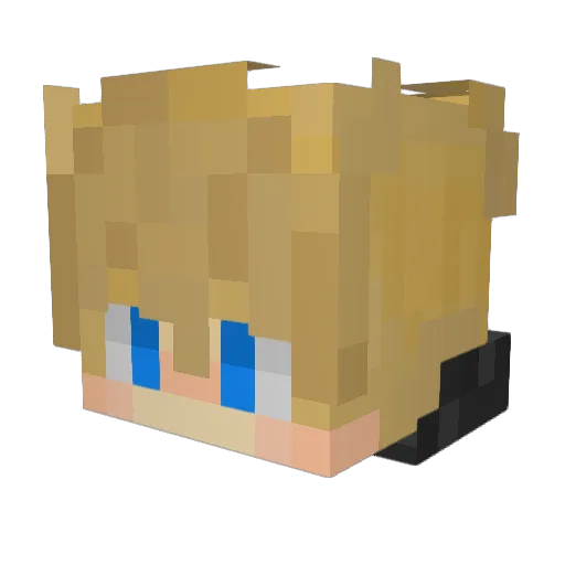 da_quirin Minecraft avatar head, 3D render