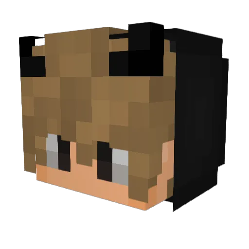 da_valle Minecraft avatar head, 3D render