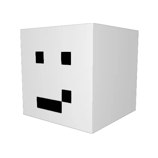 daaaber Minecraft avatar head, 3D render