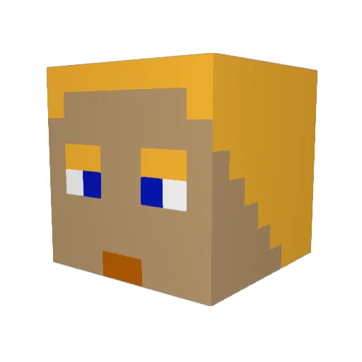 daadi Minecraft avatar head, 3D render