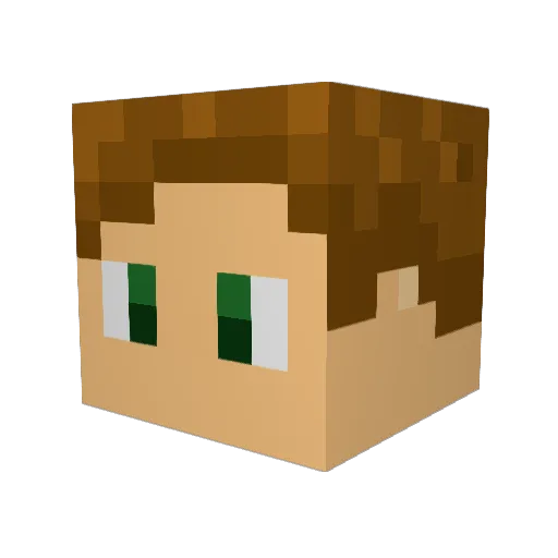 daall15 Minecraft avatar head, 3D render