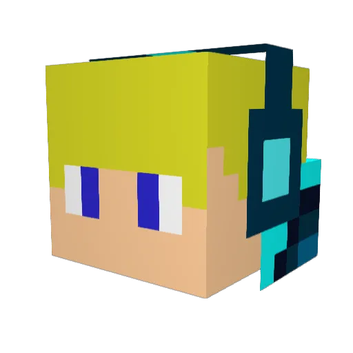 daan_stra Minecraft avatar head, 3D render