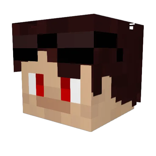 daaneten Minecraft avatar head, 3D render