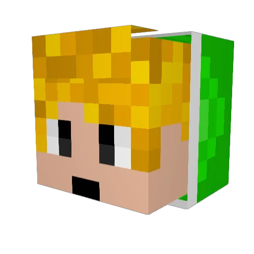 daanisgeniaal Minecraft avatar head, 3D render