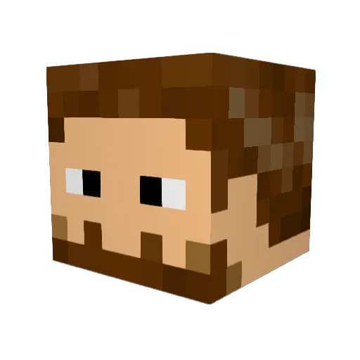 daansto Minecraft avatar head, 3D render