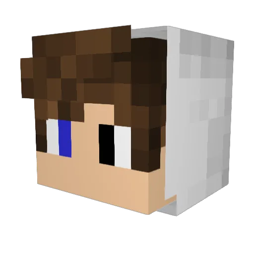 daapie Minecraft avatar head, 3D render