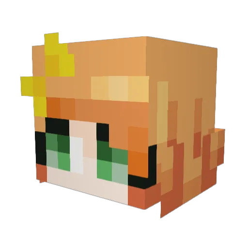 daar33 Minecraft avatar head, 3D render