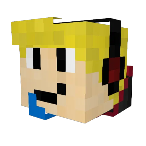 dab4dab Minecraft avatar head, 3D render