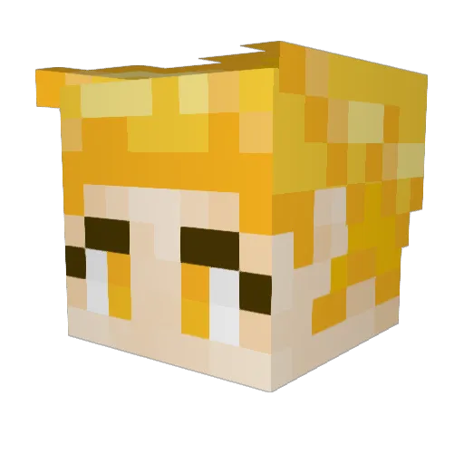 dabawse Minecraft avatar head, 3D render