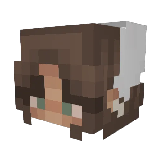dabaya Minecraft avatar head, 3D render