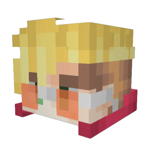 dabcore Minecraft avatar head, 3D render