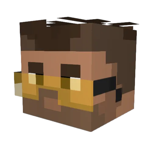 dabeyt Minecraft avatar head, 3D render