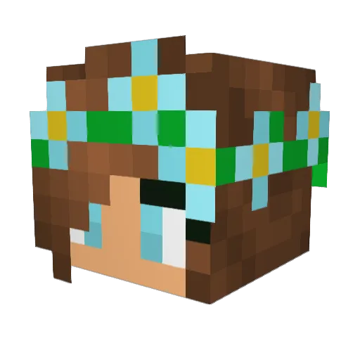 dabi72 Minecraft avatar head, 3D render