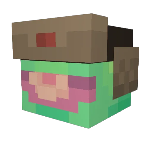 dabigfatfrog Minecraft avatar head, 3D render