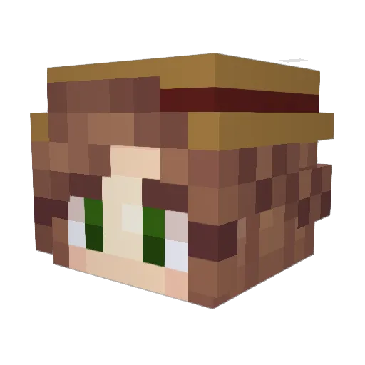 dabluegoose Minecraft avatar head, 3D render