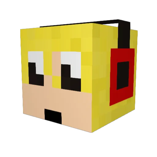 dabokun Minecraft avatar head, 3D render
