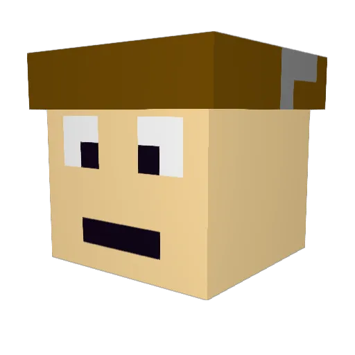 dabomb2001 Minecraft avatar head, 3D render
