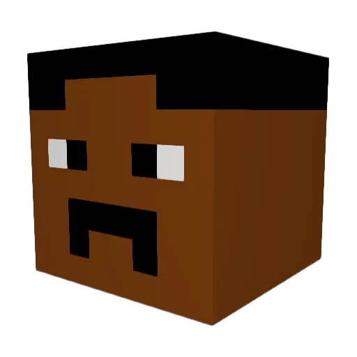 dabxby_ Minecraft avatar head, 3D render