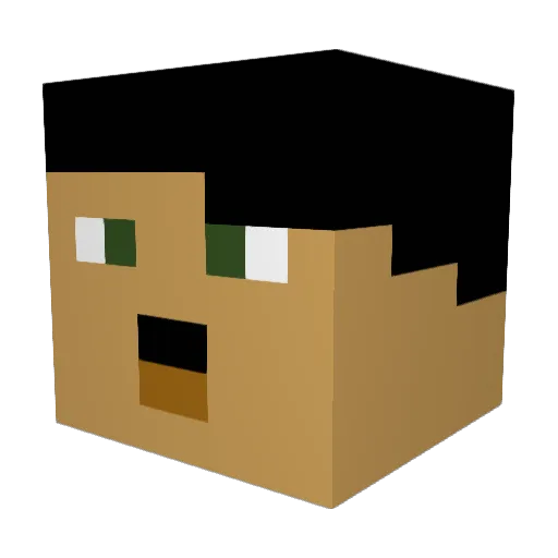 dac2k8 Minecraft avatar head, 3D render