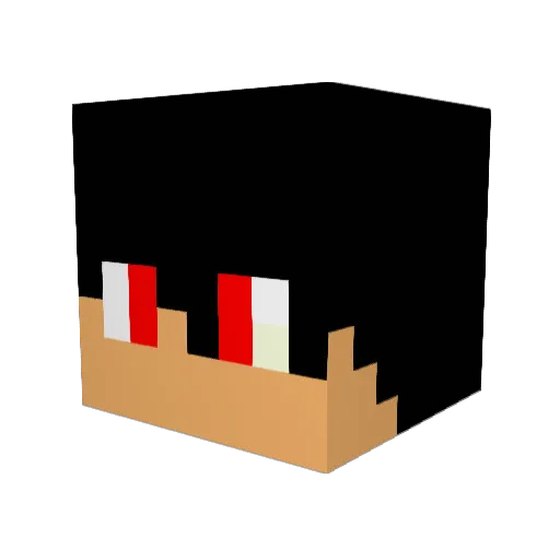 dacOK Minecraft avatar head, 3D render