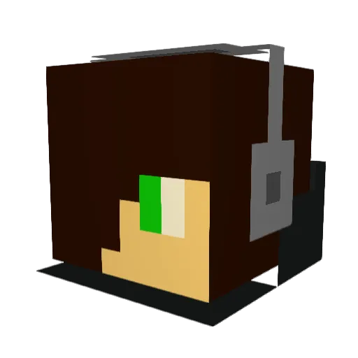 dacafaca Minecraft avatar head, 3D render