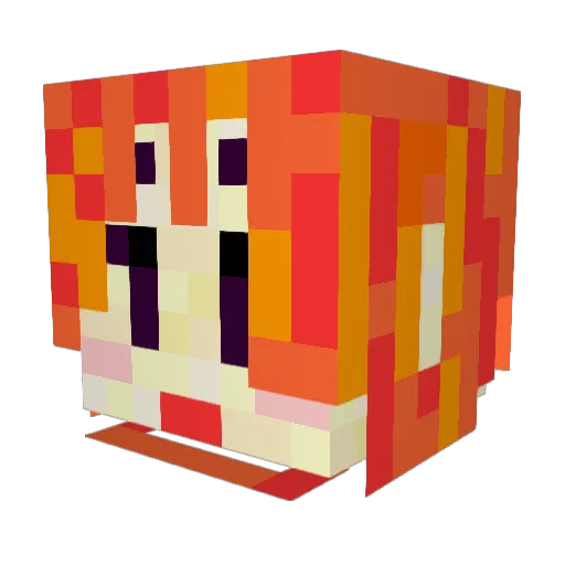dacingcat Minecraft avatar head, 3D render
