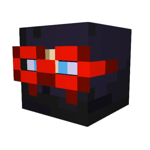 dackbal Minecraft avatar head, 3D render