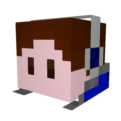 dacreepah123 Minecraft avatar head, 3D render