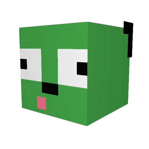 dacrispy Minecraft avatar head, 3D render