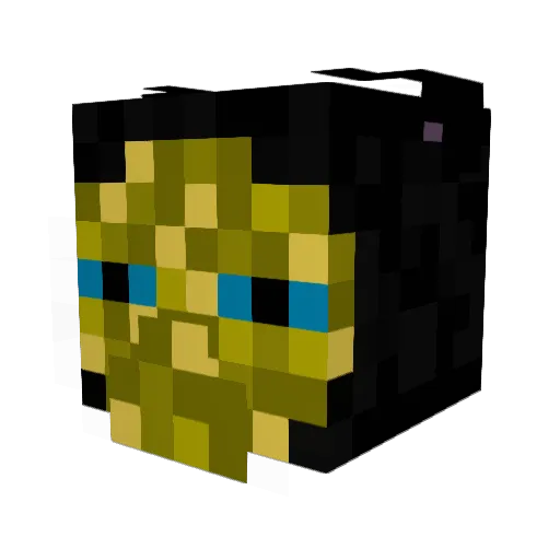 dactel Minecraft avatar head, 3D render