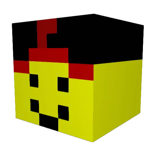 dadaayuki Minecraft avatar head, 3D render
